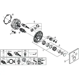 Grohe Grohtherm SmartControl Thermostat mit 2 Absperrventilen (29124000)