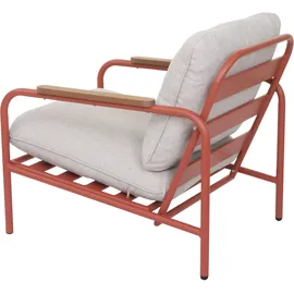 Mendler HWC-O11 Gartengarnitur 3-Sitzer terrakotta/beige