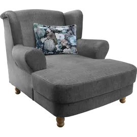 Home Affaire Loveseat HOME AFFAIRE "Tassilo", schwarz (asche), B:121cm H:107cm T:147cm, 100% Polyester, Sessel
