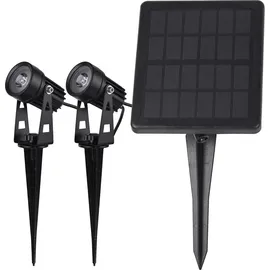 ChiliTec Led Solarstrahler 2er Set, Warmweiß, IP65