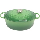 Le Creuset Signature Bräter 31 cm oval bamboo green