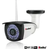 Belko® IP Kamera Cam Überwachungskamera WLAN 5MP outdoor außen kabellos IP66