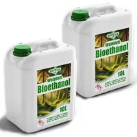 Bioethanol 96,6% 20L | Bio Alkohol Waldduft 96,6% 2x10L | Bioethanol für Kamin, Tischkamin | Bioethanol Waldduft | Saubere Verbrennung, ohne Rauch, lebendige und stabile Flamme