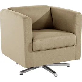 Home Affaire Sessel "Bob Drehsessel, Clubsessel und Cocktailsessel - alles passt", beige, B:72cm H:71cm T:75cm, Feinstruktur weich (92% Polyester, 8% Nylon);Struktur fein ( 100% Polyester);Struktur (30% Polyester, 70% Polyacryl);Struktur grob (40% Polyester, 60%