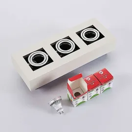 ARCCHIO Vince 3-flammig Aluminium weiß/chrom