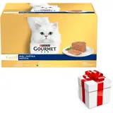 Purina Gourmet Gold Katzenfutter Mousse 48 x 85 g + Überraschung für die Katze