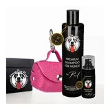 CrazyDogPaul Hundekotbeutel Praktisches MiniBag für die Hundeleine + PREMIUM Hunde-Fellpflege, Zubehör für 1 x Hundeshampoo, 1 x Fellpflegespray, 1 x Pfotenbalsam von CrazyDogPaul, 1 x MiniBag für die Hundeleine - Farbe: pink, - Luxuriöses Geschenk für Hundebesitzer