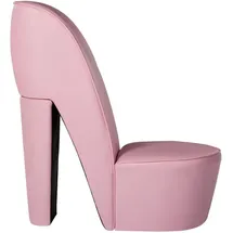 vidaXL Sessel Stuhl in Stöckelschuh-Form Kunstleder 0 x 0 x 0 cm Rosa
