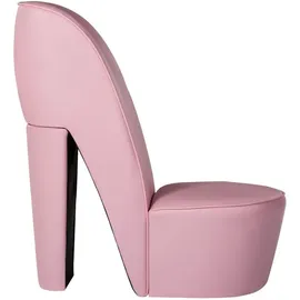 vidaXL Sessel Stuhl in Stöckelschuh-Form Kunstleder 0 x 0 x 0 cm Rosa