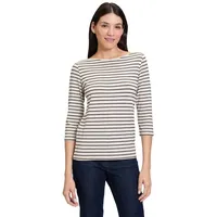 Betty Barclay Damen Ringelshirt mit U-Boot-Ausschnitt Beige/Schwarz,40 - 40