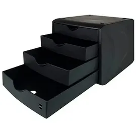 Helit Schubladenbox the green chameleon 26,5 x 21,5 x 30,6 cm 4-tlg. schwarz