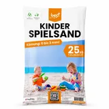 4myBaby GmbH-Spielsand 25 kg | Sandkastensand aus feinem Quarzsand | Gewaschen, Keimfrei & Staubarm | Spielsand für Kinder | Quarzsand für Sandkasten, Garten, Spielplatz & Dekoration (75 kg)