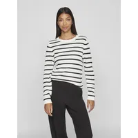 VILA Rundhalspullover »VIDALO O-NECK L/S STRIPE KNIT TOP- NOOS«,