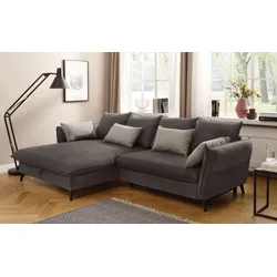 Ecksofa HOME AFFAIRE "Tirano, L-Form", braun, B:274cm H:88cm T:170cm, Sofas, wahlweise mit Bettfunktion und Bettkasten