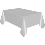 Unique Einweg-Tischdecke aus Kunststoff Silber 137 x 274 cm