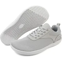 ZEPYFXIT Unisex Barfußschuhe Herren Barfuss Schuhe Damen Minimalistische Leicht Atmungsaktiv Fitnessschuhe Walkingschuhe mit Breite Zehenbox(Grau 8814,40 EU) - 40 EU