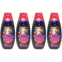 4x Schauma Shampoo KARBON KRAFT 400ml Koffein + Jojoba für kraftloses müdes Haar