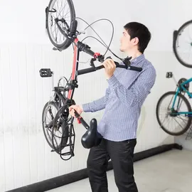 Relaxdays Fahrrad Wandhalterung 2er Set schwarz