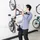 Relaxdays Fahrrad Wandhalterung 2er Set schwarz