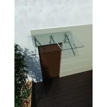 Buylando Glasvordach 200 x 90 cm transparent