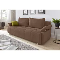 Collection AB Schlafsofa Kunstleder 2-Sitzer Braun