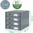 Schubladenbox Click & Store 28,6 x 28,2 x 35,8 cm 4-tlg. schwarz
