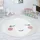 Paco Home - Kinderteppich Teppich Rund Kinderzimmer Spielmatte Mond Motiv Creme Weiß 80 Cm Rund