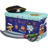 Relaxdays Sitzbox 50 l 1-tlg. dunkelblau