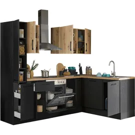 BASIC by Balculina Winkelküche L-Form 250 x 175 cm schwarz