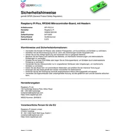 Raspberry Pi® Pico H Mikrocontroller RP-PICO-H