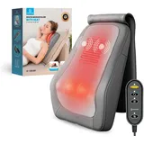 COMFIER Shiatsu Massagegerät,Nackenmassagegerät mit Wärme,Shiatsu Massagegeräte 4D Knet Rückenmassagegerät,Muskelschmerzlinderung für Nacken, Rücken,Beine, Geschenke für Männer, Frauen(Grau)