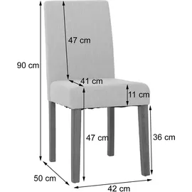 MCW Esszimmerstuhl Littau Stoff grün 4er Set