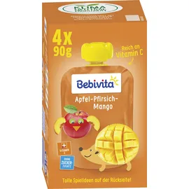 Bebivita Kinder Spaß Apfel-Pfirsich-Mango 4 x 90 g