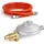 Wiltec Druckminderer 1,5 m Gasschlauch rot/silberfarben