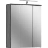 WELLTIME »LUCCA, TOPSELLER!, Breite 60cm, inkl. LED Beleuchtung, 3 Spiegeltüren«, (Set, 2 St.), Badmöbel, Badschrank, Schrank, Wandschrank, Bad, Badezimmer