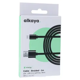 Alkaya USB-A auf Lightning 1 m Schwarz