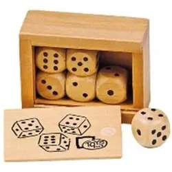 Toys pure HS239 Würfelkasten mit 6 Holzwürfeln 6,2 x 4,5 x 2,7 cm (Box)