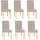 chefgastro Esszimmerstuhl Textil grau 6er Set