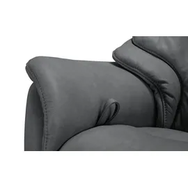 HIMOLLA Relaxsessel 4217 Leder 96 x 109 x 91 cm Grau mit Kopfteil