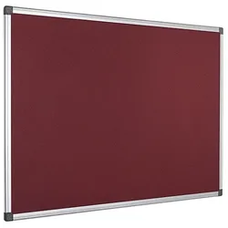 Bi-Office Feuerhemmende Aluminiumrahmen Burgunderrot Pinnwand 120x90cm