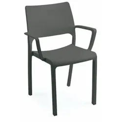 METRO PROFESSIONAL Armlehnstuhl stapelbar Tramontana, Kunststoff, anthrazit