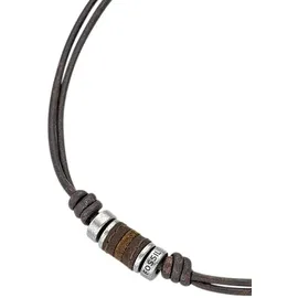 Fossil Kette mit Anhänger Schmuck Geschenk Edelstahl Braun