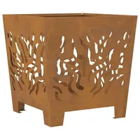 vidaXL Feuerstelle Quadratisch 40x40x40 cm Cortenstahl