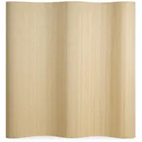 Homestyle4u Paravent Bambus Trennwand Sichtschutz Natur Wellenform
