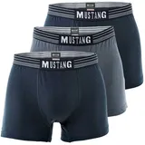 Mustang Boxershorts Retroshorts Marine/Blau/M mehrfarbig M 3er Pack