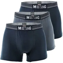 Mustang Boxershorts Retroshorts Marine/Blau/M mehrfarbig M 3er Pack