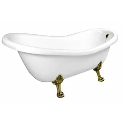 RETRO freistehende Badewanne 160x73x82cm, Füsse Bronze