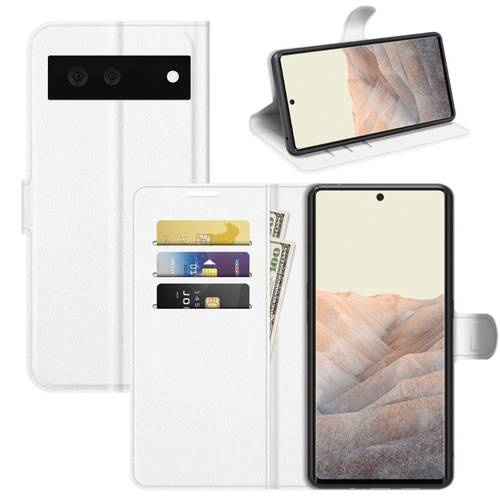 Für Google Pixel 6 Handy Tasche Wallet Premium Schutz Hülle Case Cover Etuis Neu Zubehör Weiß