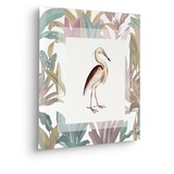 KOMAR Keilrahmenbild im Echtholzrahmen - Uncommon Bird - Größe 40 x 40 cm - Wandbild, Kunstdruck, Wanddekoration, Design, Wohnzimmer, Schlafzimmer