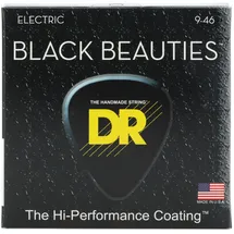 DR Strings BLACK BEAUTIESTM - BLACK Farbige E-Gitarrensaiten: Leicht bis mittel 9-46